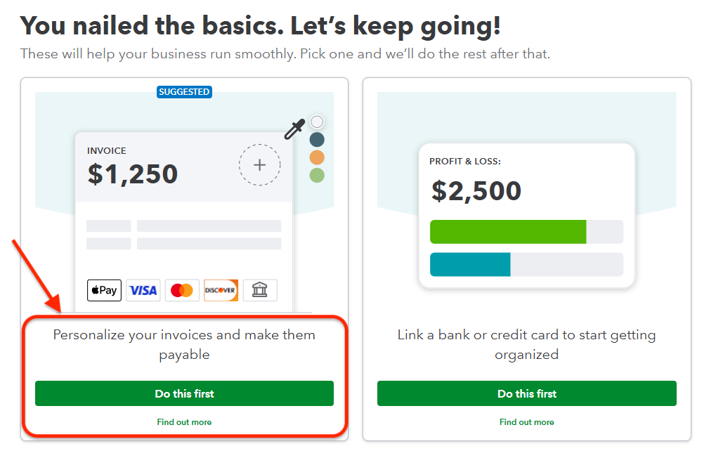 Click the Do This First option on the left.
